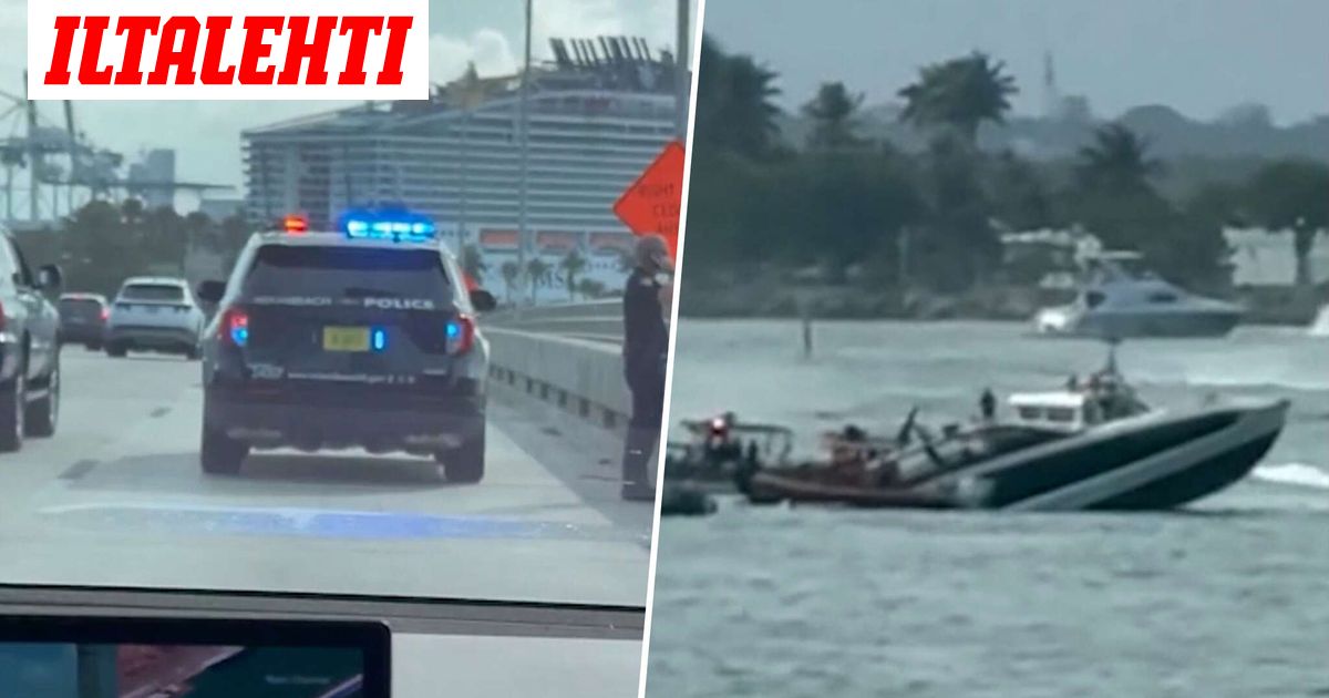 Dramaattinen pelastusoperaatio: 19-metrinen luksusjahti upposi Miami Beachilla Dramaattinen pelastusoperaatio: 19-metrinen luksusjahti upposi Miami Beachilla